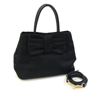 PRADA Black Leather Shoulder Bag